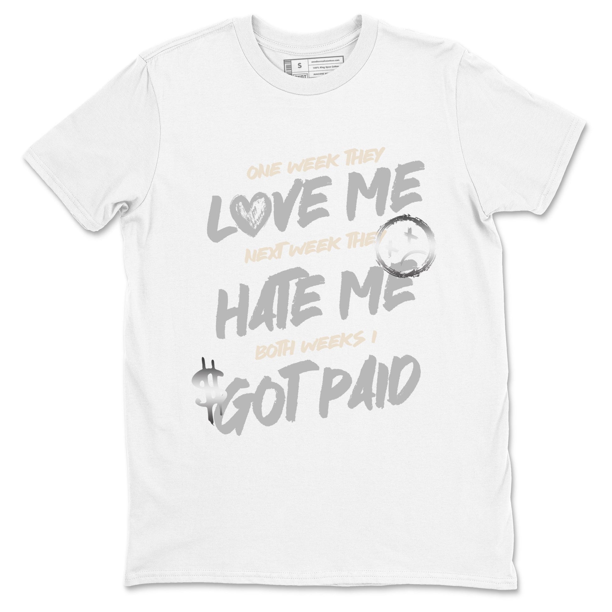 I Got Paid sneaker match t-shirt styled to complete your fit with the Air Jordan 3 Pure Money sneakers, shown in White 2.