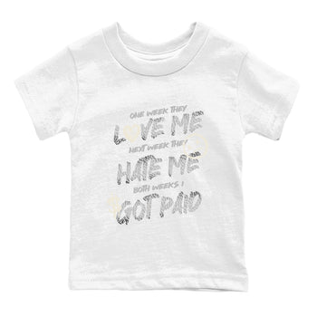 3s Sail and Cement Grey shirts to match jordans I Got Paid sneaker match tees Air Jordan 3 Retro Sail and Cement Grey match shoes to clothes SNRT Sneaker Tees Youth Baby White 2 tee