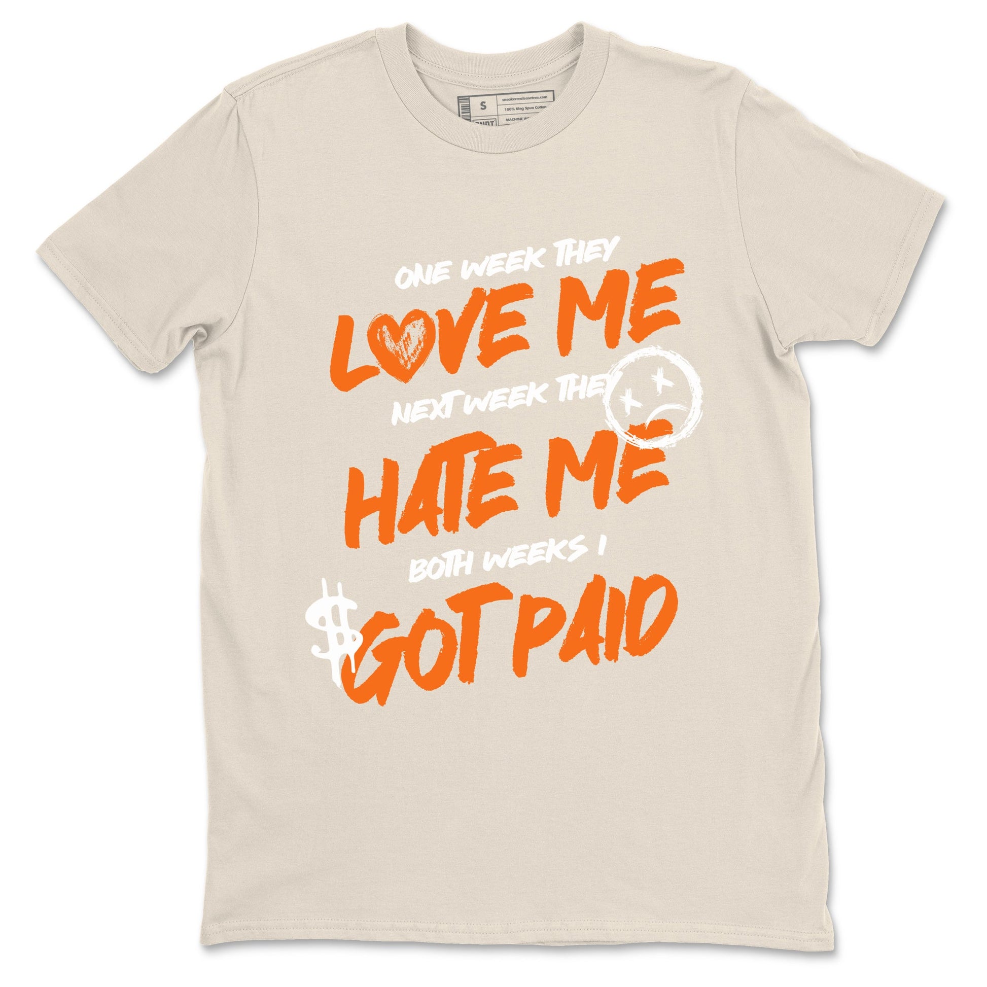 I Got Paid sneaker match t-shirt styled to complete your fit with the Air Jordan 3 Starfish sneakers, shown in Natural 2.