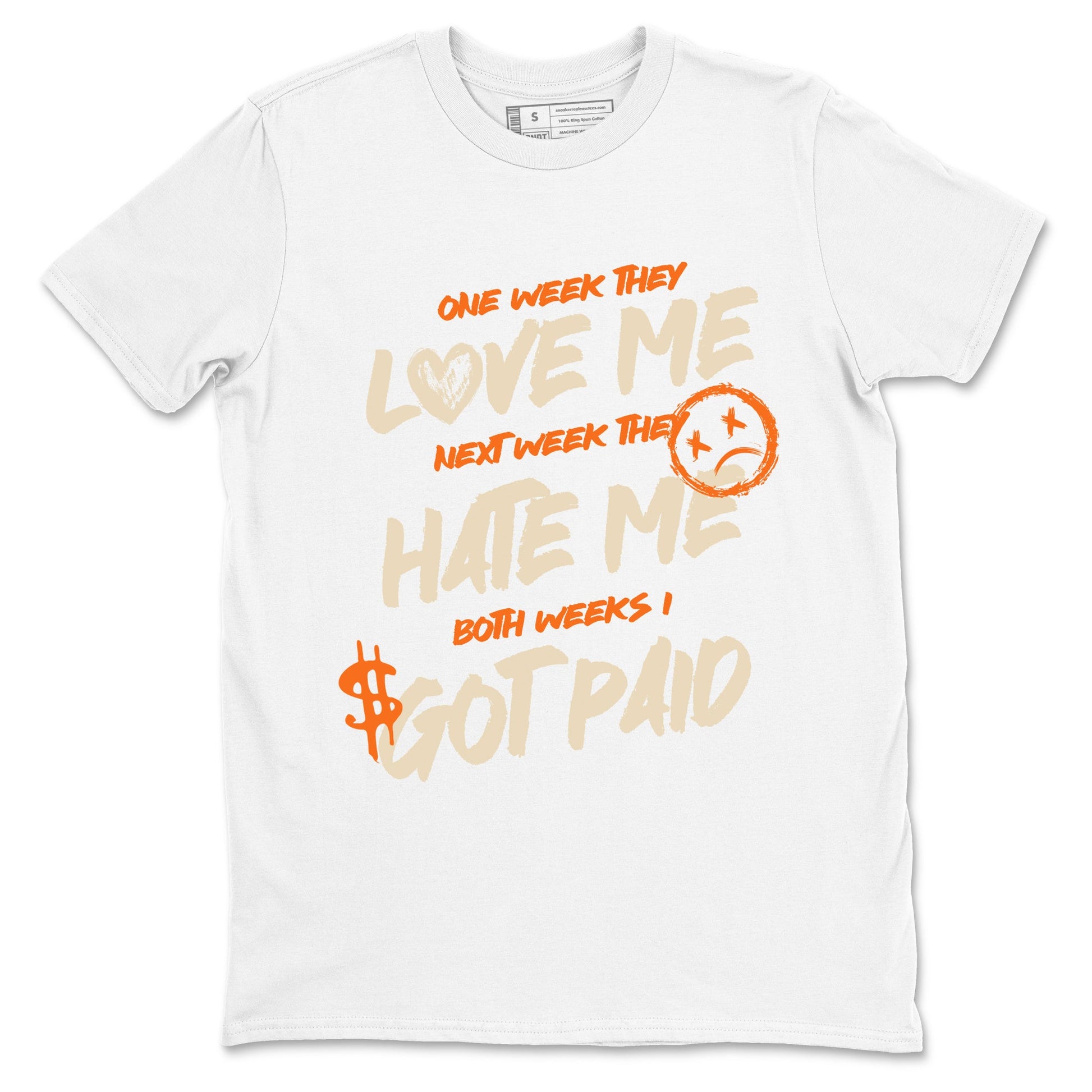 I Got Paid sneaker match t-shirt styled to complete your fit with the Air Jordan 3 Starfish sneakers, shown in White 2.