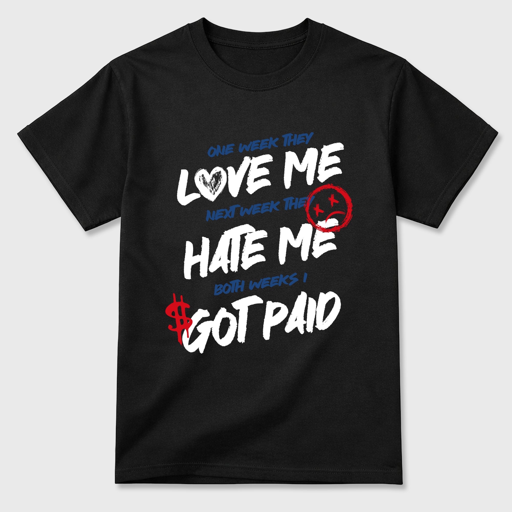 I Got Paid Graphic T-Shirt featuring original streetwear artwork designed to match the Air Jordan 3 True Blue. Black 2 Graphic T-Shirt.