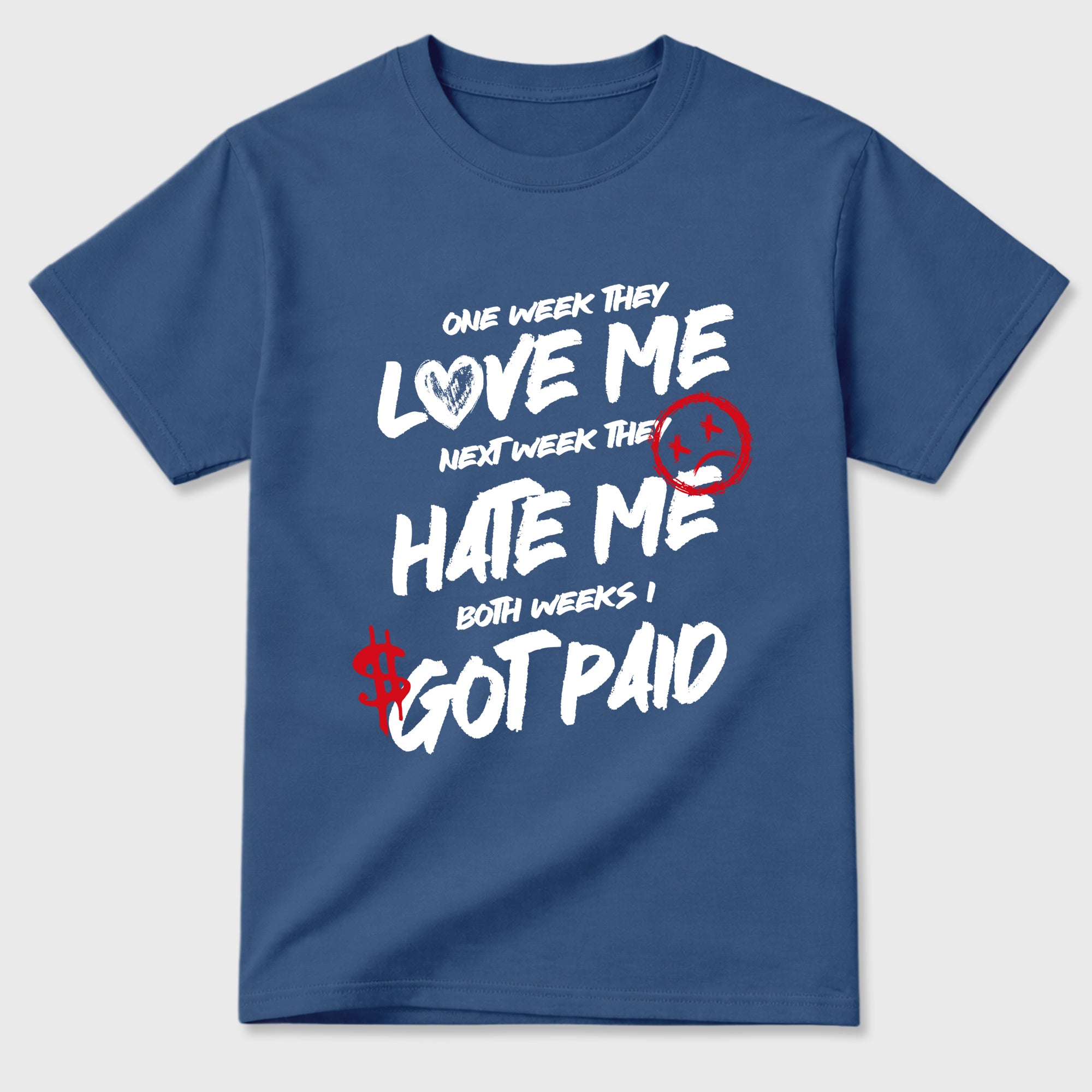 I Got Paid Graphic T-Shirt featuring original streetwear artwork designed to match the Air Jordan 3 True Blue. Denim Blue 2 Graphic T-Shirt.