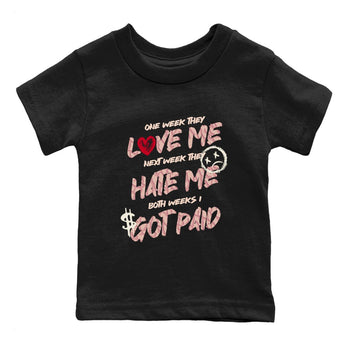3s Valentines Day tee to match jordans I Got Paid best t shirts to wear with jordans Air Jordan 3 "Treat Yourself" Washed Coral special Valentine's Day Gift SNRT Sneaker Tees Youth Baby Black 2 tee