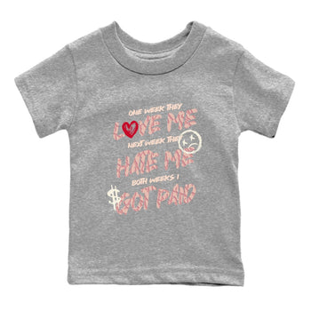 3s Valentines Day tee to match jordans I Got Paid best t shirts to wear with jordans Air Jordan 3 "Treat Yourself" Washed Coral special Valentine's Day Gift SNRT Sneaker Tees Youth Baby Heather Grey 2 tee