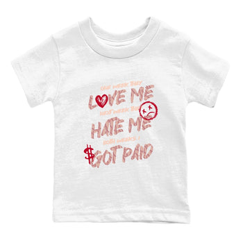 3s Valentines Day tee to match jordans I Got Paid best t shirts to wear with jordans Air Jordan 3 "Treat Yourself" Washed Coral special Valentine's Day Gift SNRT Sneaker Tees Youth Baby White 2 tee