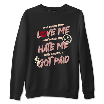 3s Valentines Day tee to match jordans I Got Paid best t shirts to wear with jordans Air Jordan 3 "Treat Yourself" Washed Coral special Valentine's Day Gift SNRT Sneaker Tees Graphic Tee Black 2 shirts