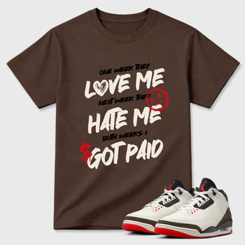 Sneaker match tees – Sneaker Tees To Match Air Jordan 3 World's Best Dad Shoes – I Got Paid Tee Dark Chocolate 1