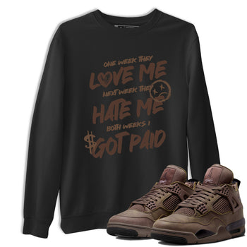 Sneaker match tees – Sneaker Tees To Match Air Jordan 4 A Ma Maniere x Dark Mocha Shoes – I Got Paid Tee Black 1