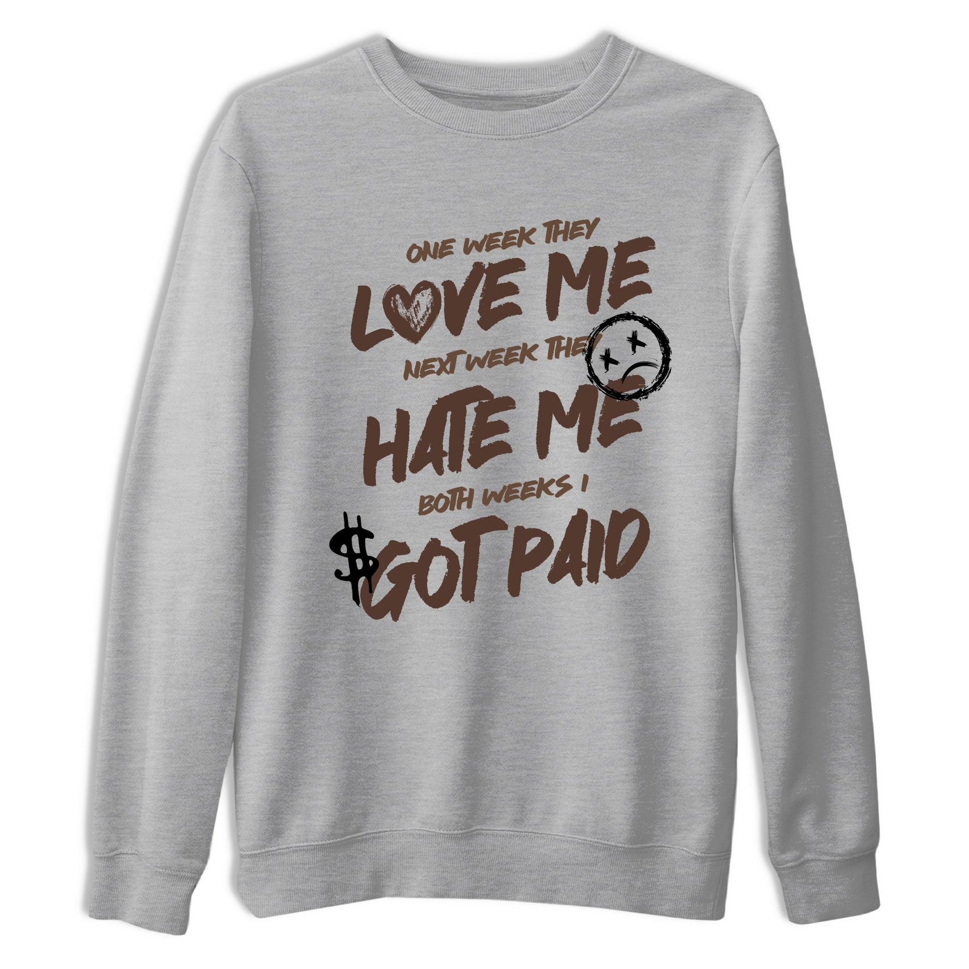 Sneaker match tees – Sneaker Tees To Match Air Jordan 4 A Ma Maniere x Dark Mocha Shoes – I Got Paid Tee Heather Grey 2