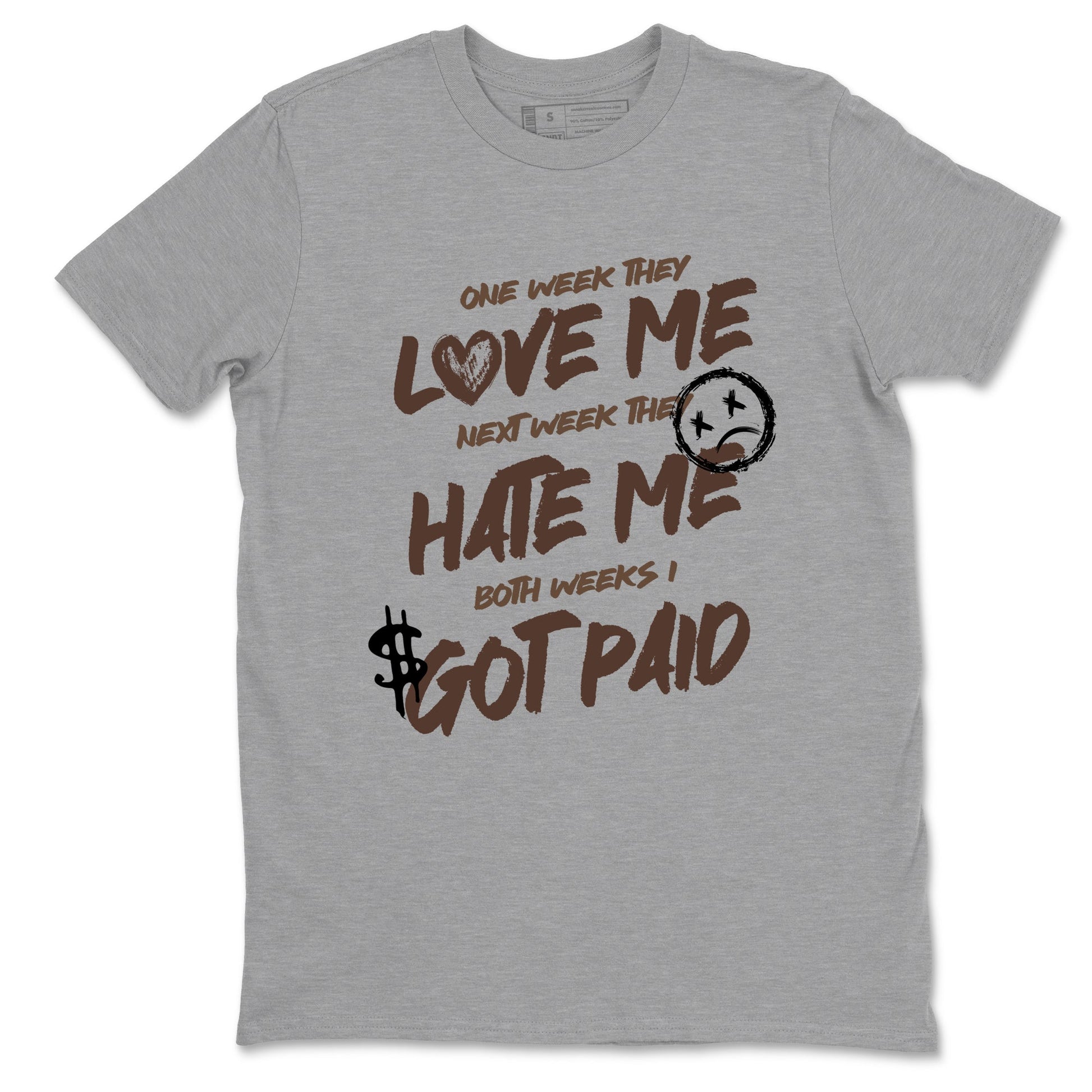 Sneaker match tees – Sneaker Tees To Match Air Jordan 4 A Ma Maniere x Dark Mocha Shoes – I Got Paid Tee Heather Grey 2