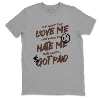 Sneaker match tees – Sneaker Tees To Match Air Jordan 4 A Ma Maniere x Dark Mocha Shoes – I Got Paid Tee Heather Grey 2