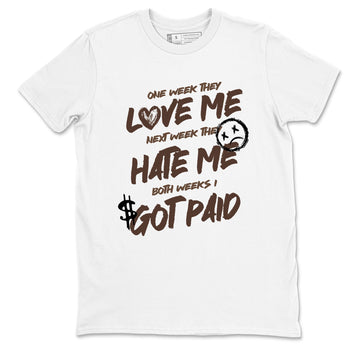 Sneaker match tees – Sneaker Tees To Match Air Jordan 4 A Ma Maniere x Dark Mocha Shoes – I Got Paid Tee White 2