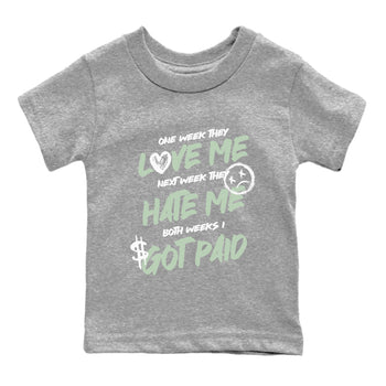 4s Abundance shirts to match jordans I Got Paid sneaker match tees Air Jordan 4 Seafoam match shoes to clothes SNRT Sneaker Tees Youth Baby Heather Grey 2 tee