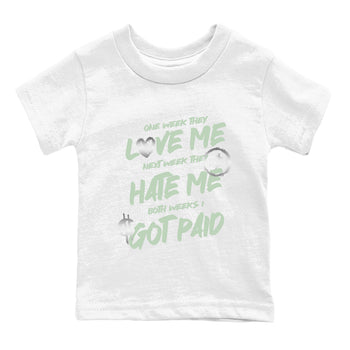 4s Abundance shirts to match jordans I Got Paid sneaker match tees Air Jordan 4 Seafoam match shoes to clothes SNRT Sneaker Tees Youth Baby White 2 tee