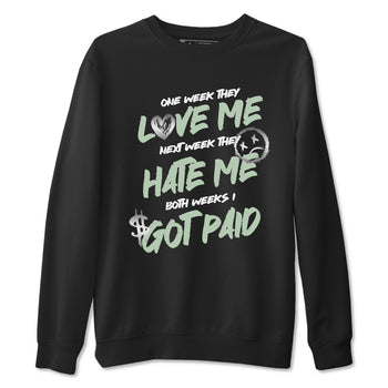 4s Abundance shirts to match jordans I Got Paid sneaker match tees Air Jordan 4 Seafoam match shoes to clothes SNRT Sneaker Tees unisex cotton Black 2 shirts