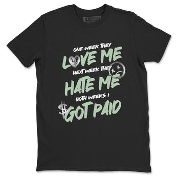 4s Abundance shirts to match jordans I Got Paid sneaker match tees Air Jordan 4 Seafoam match shoes to clothes SNRT Sneaker Tees unisex cotton Black 2 shirts