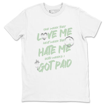 4s Abundance shirts to match jordans I Got Paid sneaker match tees Air Jordan 4 Seafoam match shoes to clothes SNRT Sneaker Tees unisex cotton White 2 shirts