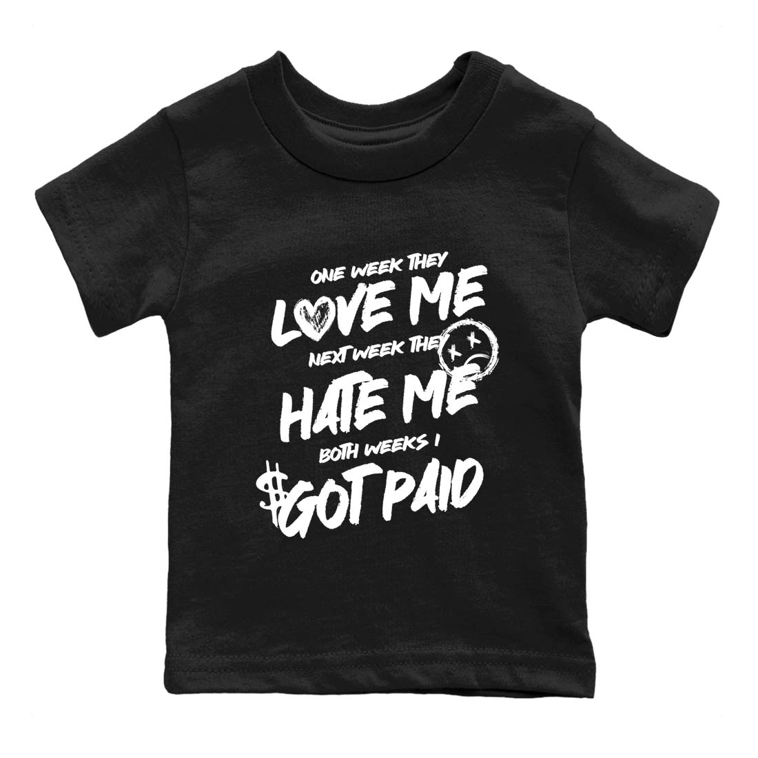 Best Sneakerfit graphic tee – Sneaker Tees To Match Air Jordan 4 Retro Black Cat Sneakers – I Got Paid Kids T-Shirt Black 2