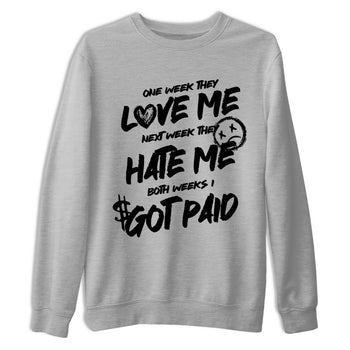 Best Sneakerfit graphic tee – Sneaker Tees To Match Air Jordan 4 Retro Black Cat Sneakers – I Got Paid Tee Heather Grey 2
