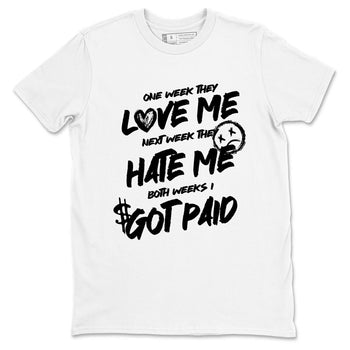 Best Sneakerfit graphic tee – Sneaker Tees To Match Air Jordan 4 Retro Black Cat Sneakers – I Got Paid Tee White 2
