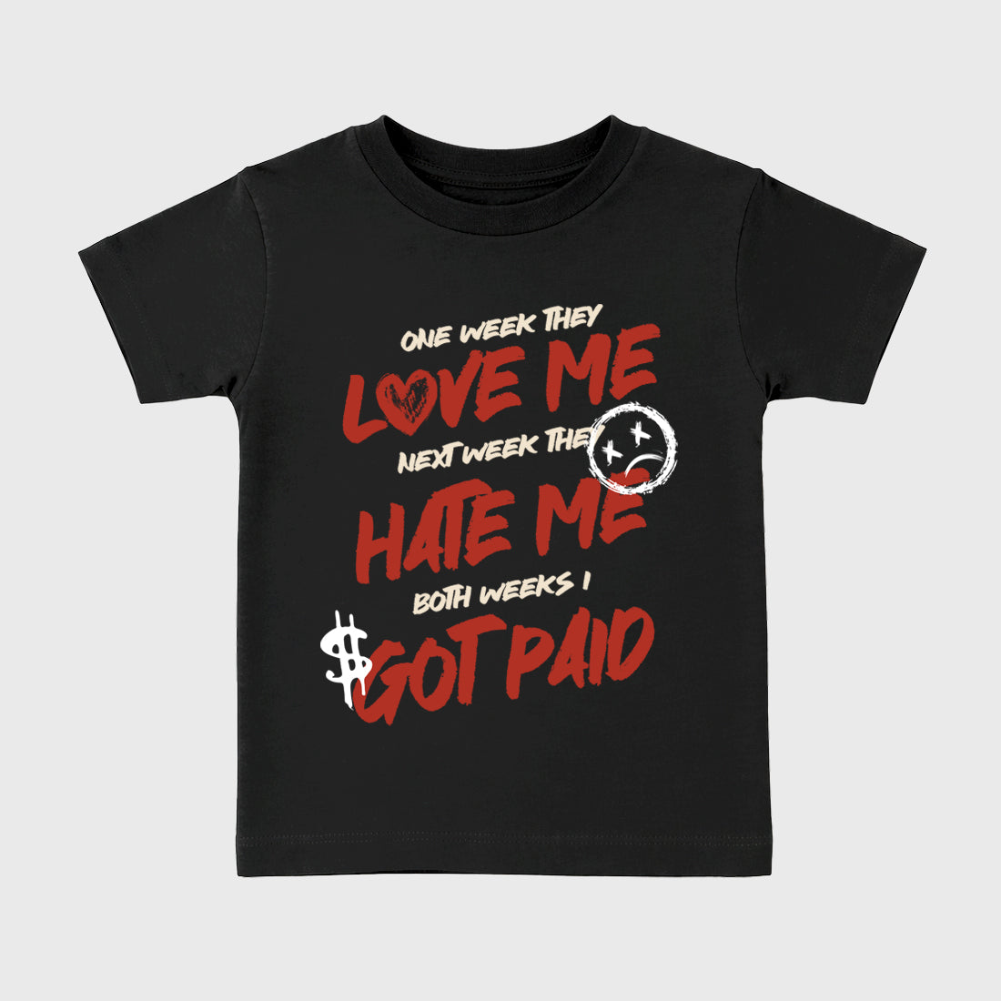 Sneaker match tees – Sneaker Tees To Match Air Jordan 4 Brick After Brick Shoes – I Got Paid Kids T-Shirt Black 2
