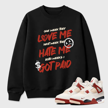 Sneaker match tees – Sneaker Tees To Match Air Jordan 4 Brick After Brick Shoes – I Got Paid Tee Black 1