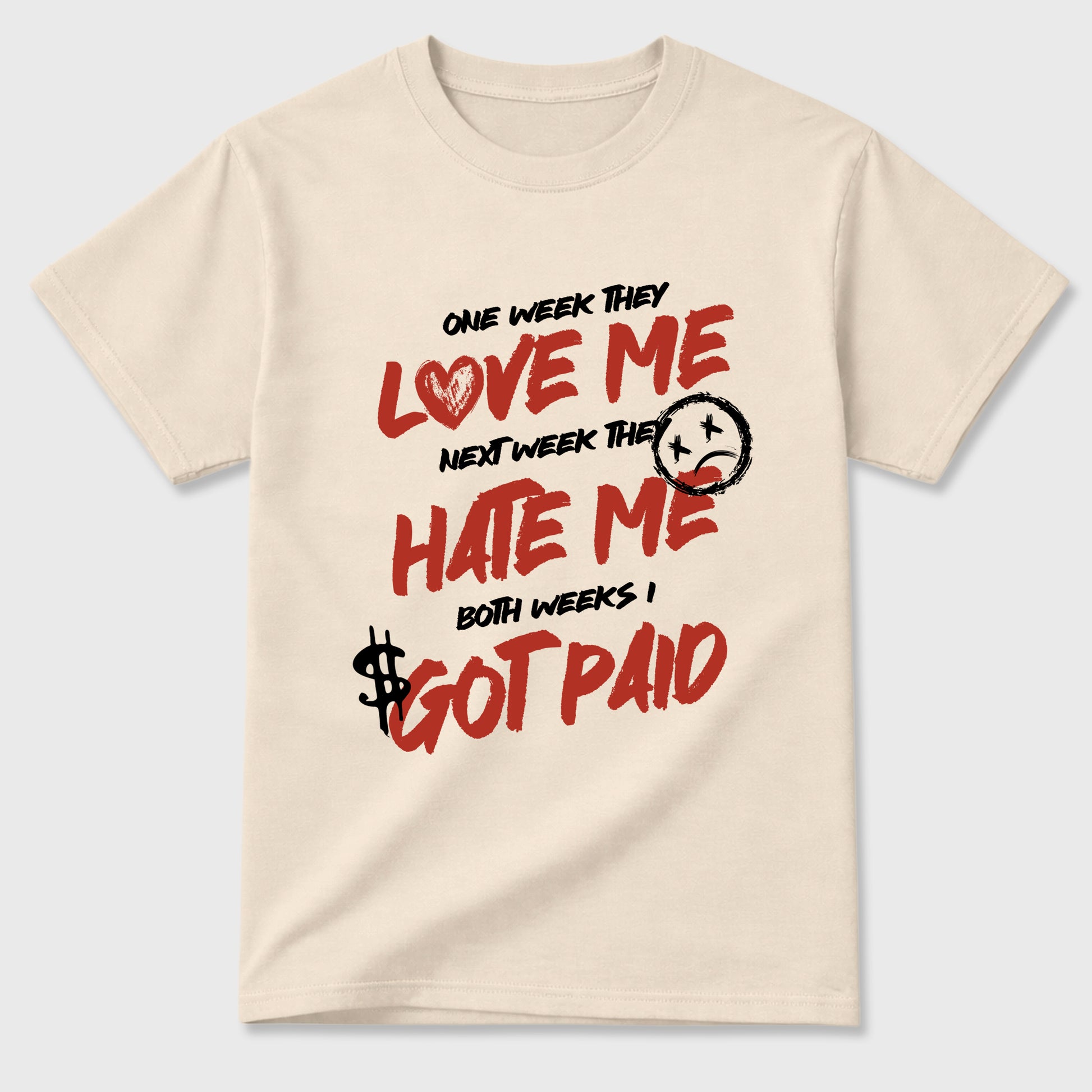 Sneaker match tees – Sneaker Tees To Match Air Jordan 4 Brick After Brick Shoes – I Got Paid Tee Natural 2