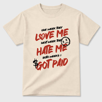 Sneaker match tees – Sneaker Tees To Match Air Jordan 4 Brick After Brick Shoes – I Got Paid Tee Natural 2