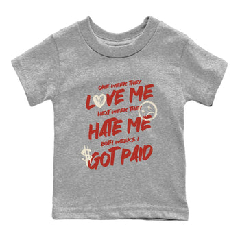 4s Brick By Brick best t shirts to wear with jordans I Got Paid sneaker match tees Nigel Sylvester x Air Jordan 4 Brick by Brick match shoes to clothes SNRT Sneaker Tees Youth Baby Heather Grey 2 tee
