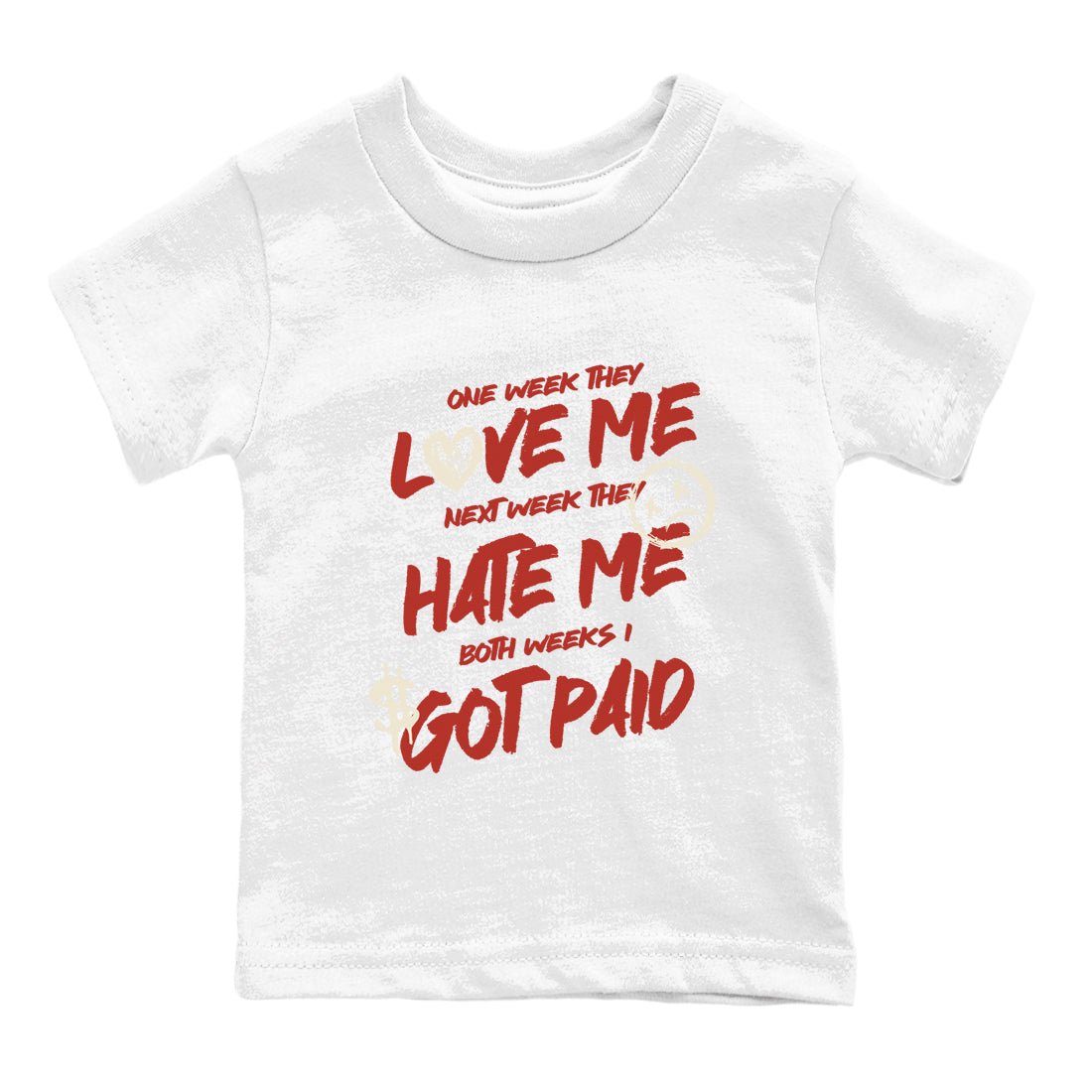 4s Brick By Brick best t shirts to wear with jordans I Got Paid sneaker match tees Nigel Sylvester x Air Jordan 4 Brick by Brick match shoes to clothes SNRT Sneaker Tees Youth Baby White 2 tee