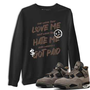 Sneaker match tees – Sneaker Tees To Match Air Jordan 4 Cave Stone Shoes – I Got Paid Tee Black 1