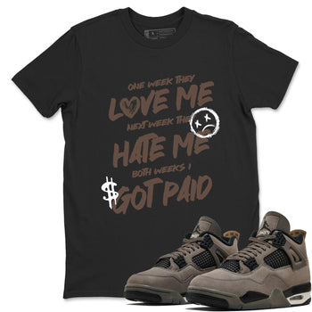 Sneaker match tees – Sneaker Tees To Match Air Jordan 4 Cave Stone Shoes – I Got Paid Tee Black 1