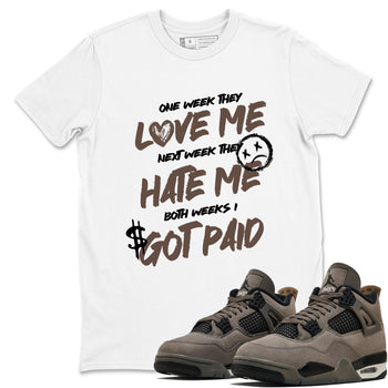 Sneaker match tees – Sneaker Tees To Match Air Jordan 4 Cave Stone Shoes – I Got Paid Tee White 1