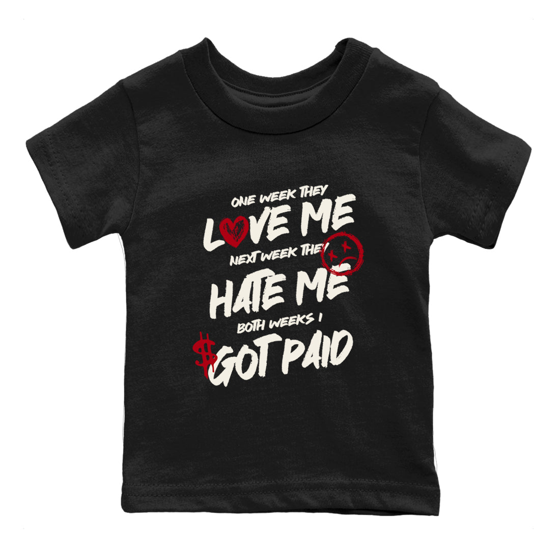 Sneaker match tees – Sneaker Tees To Match Air Jordan 4 Flight Club Shoes – I Got Paid Kids T-Shirt Black 2