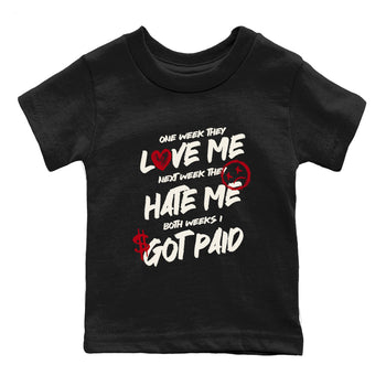 Sneaker match tees – Sneaker Tees To Match Air Jordan 4 Flight Club Shoes – I Got Paid Kids T-Shirt Black 2
