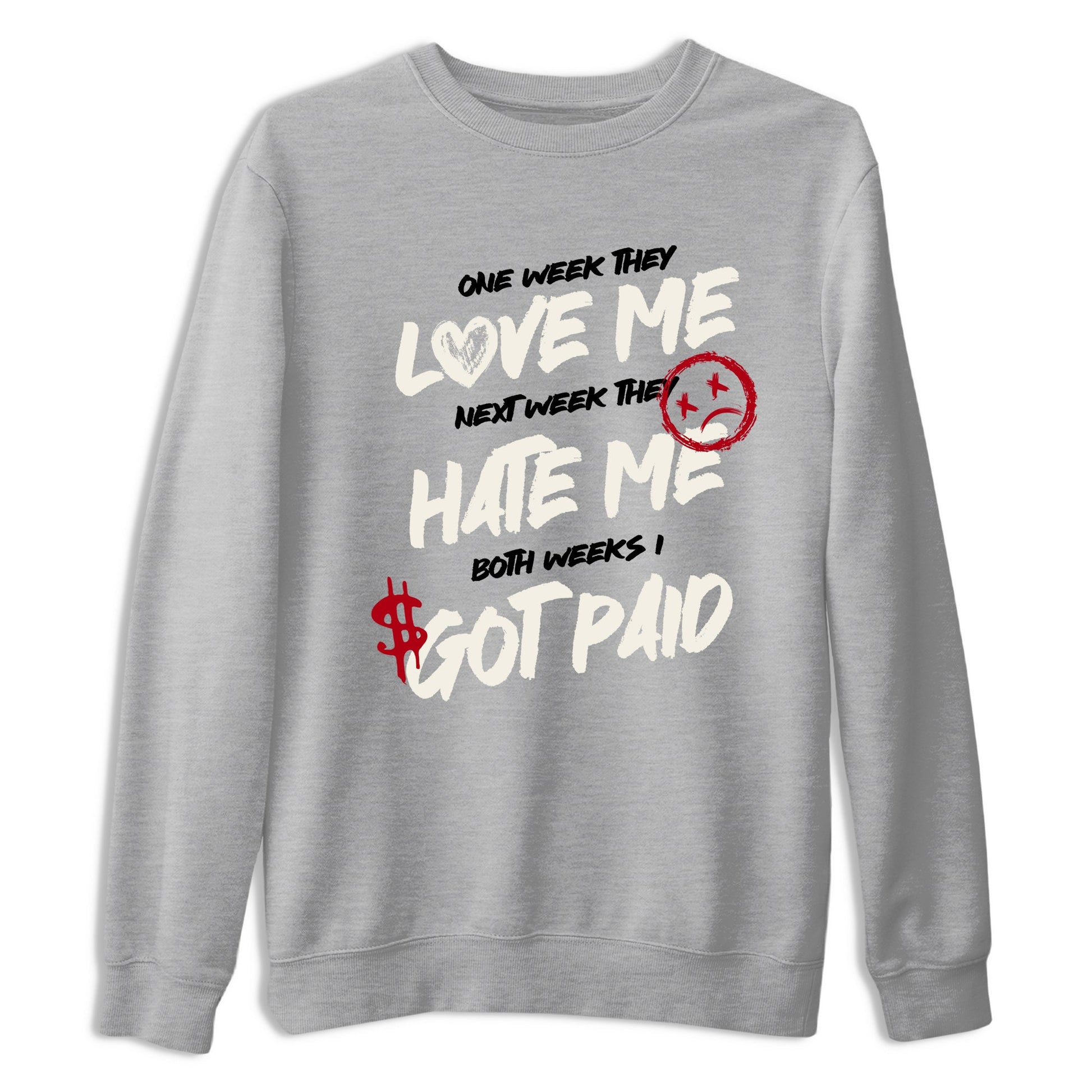 Sneaker match tees – Sneaker Tees To Match Air Jordan 4 Flight Club Shoes – I Got Paid Tee Heather Grey 2