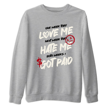 Sneaker match tees – Sneaker Tees To Match Air Jordan 4 Flight Club Shoes – I Got Paid Tee Heather Grey 2