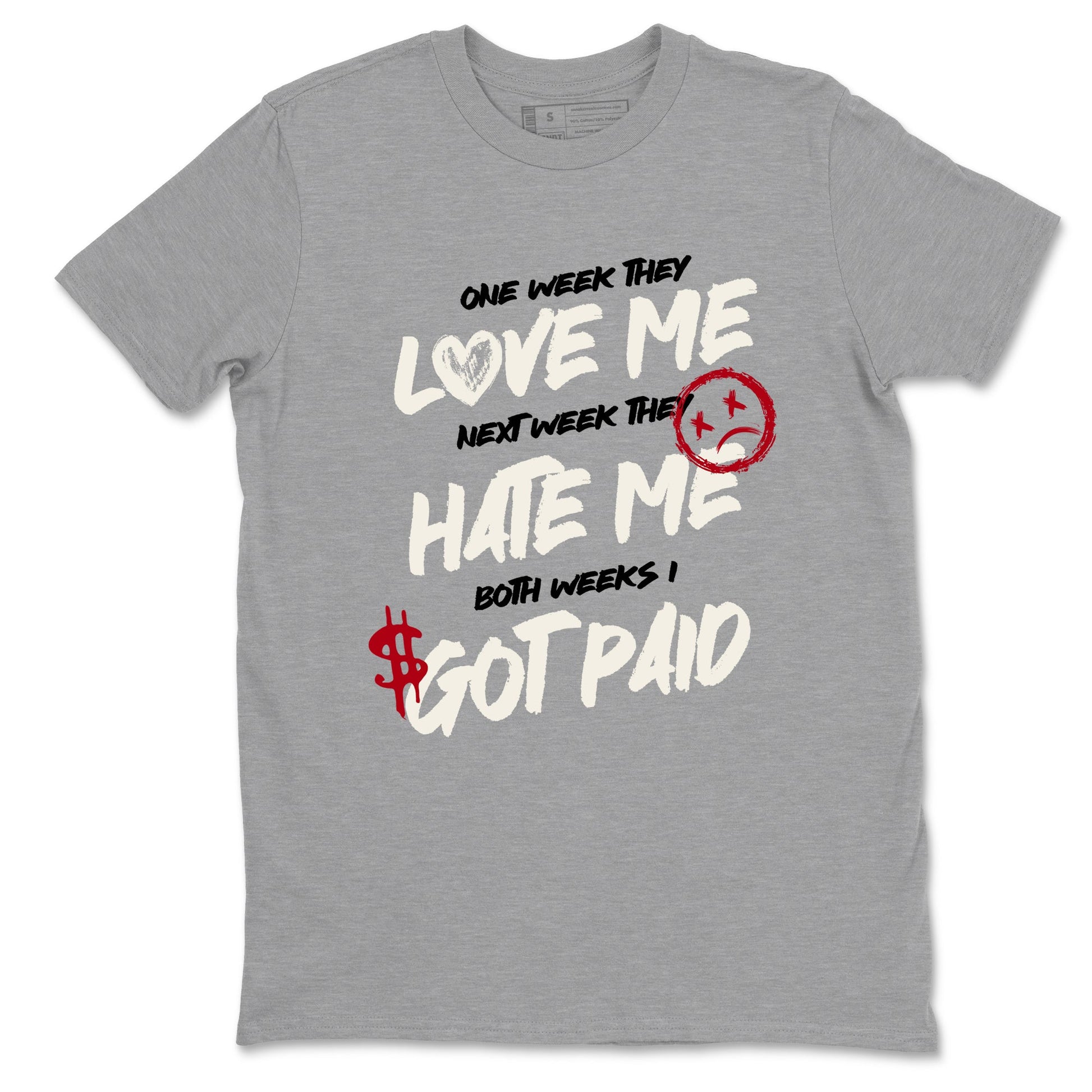 Sneaker match tees – Sneaker Tees To Match Air Jordan 4 Flight Club Shoes – I Got Paid Tee Heather Grey 2