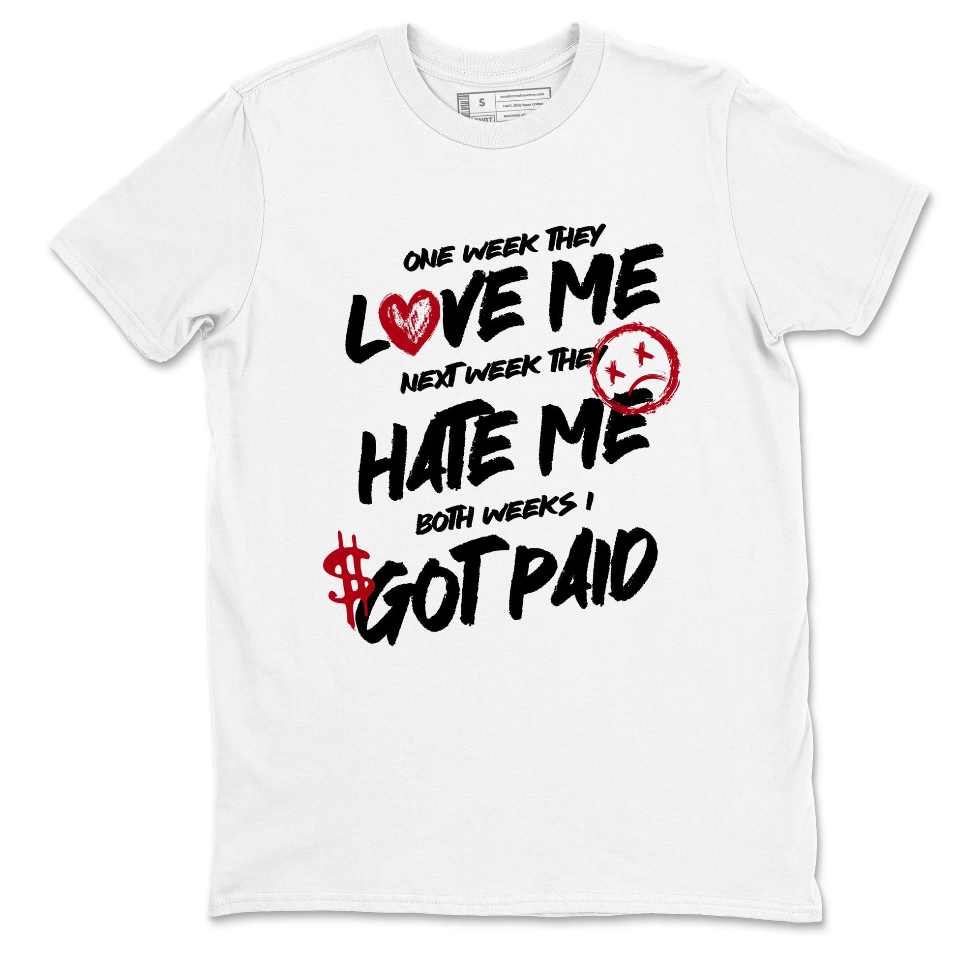 Sneaker match tees – Sneaker Tees To Match Air Jordan 4 Flight Club Shoes – I Got Paid Tee White 2