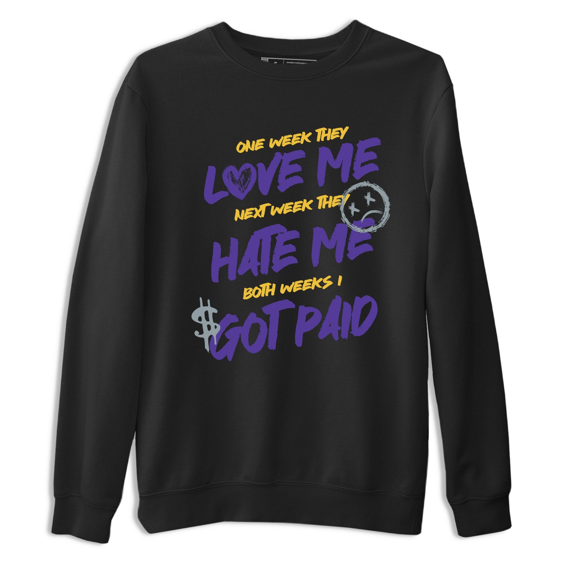 Sneaker match tees – Sneaker Tees To Match Air Jordan 4 Lakeshow Shoes – I Got Paid Tee Black 2