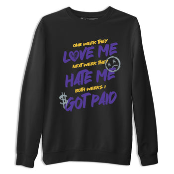 Sneaker match tees – Sneaker Tees To Match Air Jordan 4 Lakeshow Shoes – I Got Paid Tee Black 2