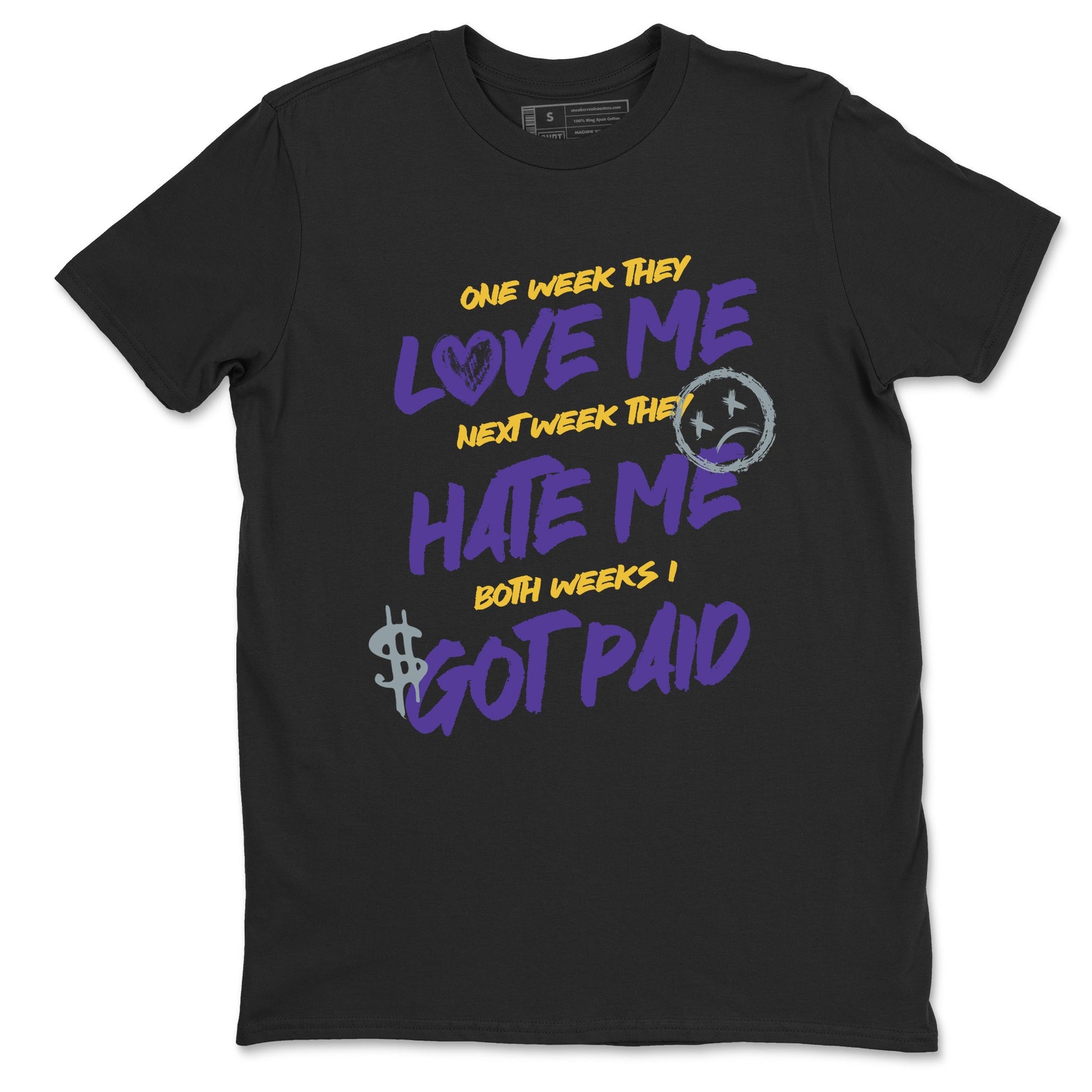 Sneaker match tees – Sneaker Tees To Match Air Jordan 4 Lakeshow Shoes – I Got Paid Tee Black 2