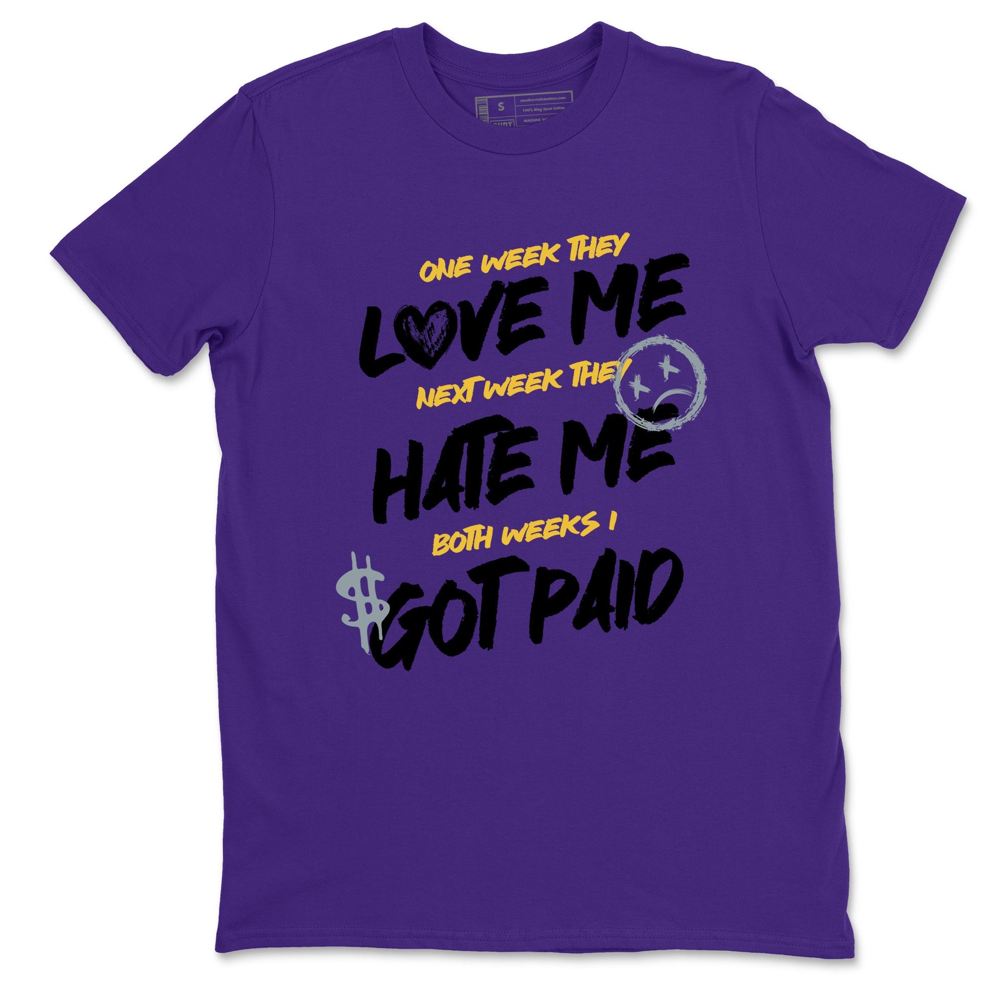 Sneaker match tees – Sneaker Tees To Match Air Jordan 4 Lakeshow Shoes – I Got Paid Tee Purple 2