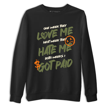 Sneaker match tees – Sneaker Tees To Match Undefeated inspired colorways Air Jordan 4 OG Olive Shoes  – I Got Paid Tee Black 2