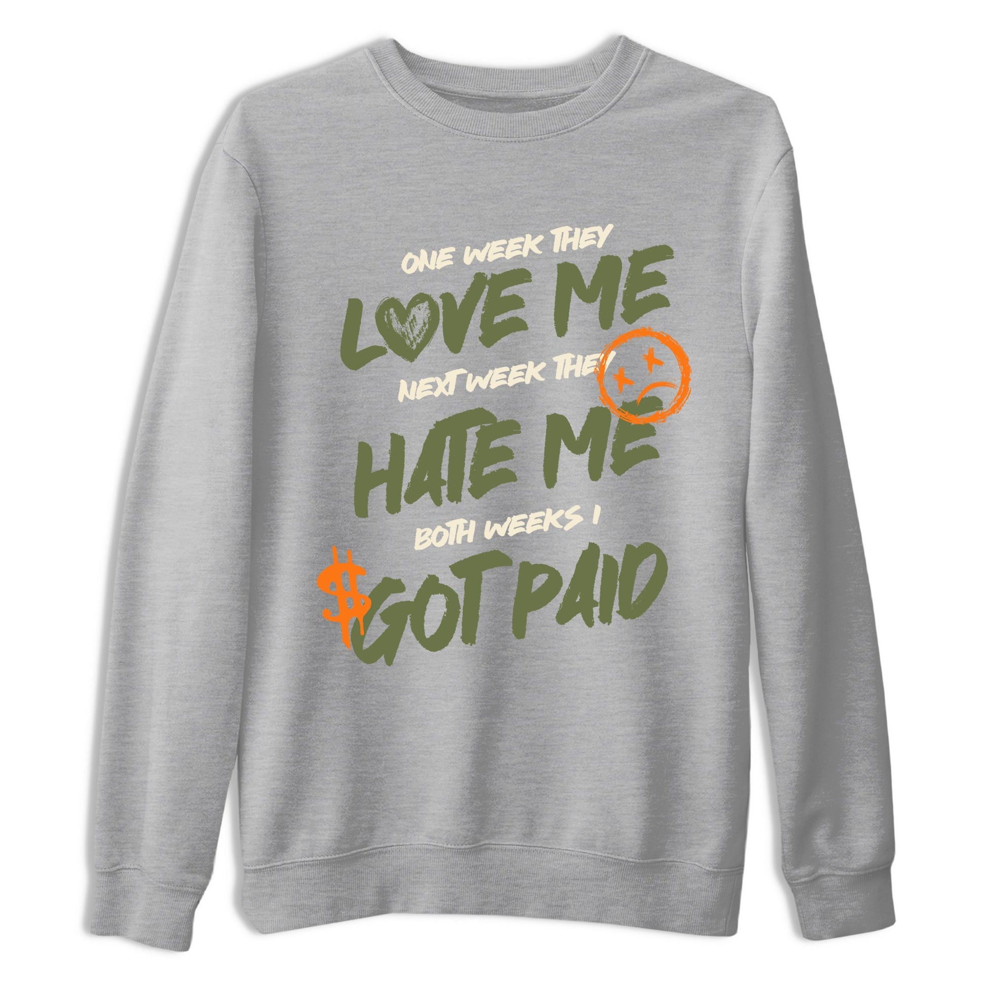Sneaker match tees – Sneaker Tees To Match Undefeated inspired colorways Air Jordan 4 OG Olive Shoes  – I Got Paid Tee Heather Grey 2
