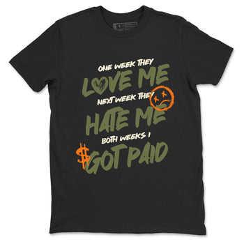Sneaker match tees – Sneaker Tees To Match Undefeated inspired colorways Air Jordan 4 OG Olive Shoes  – I Got Paid Tee Black 2