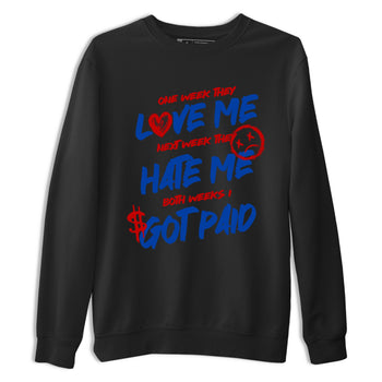 I Got Paid sneaker match t-shirt styled to complete your fit with the Air Jordan 4 Rare Air sneakers, shown in Black 2.