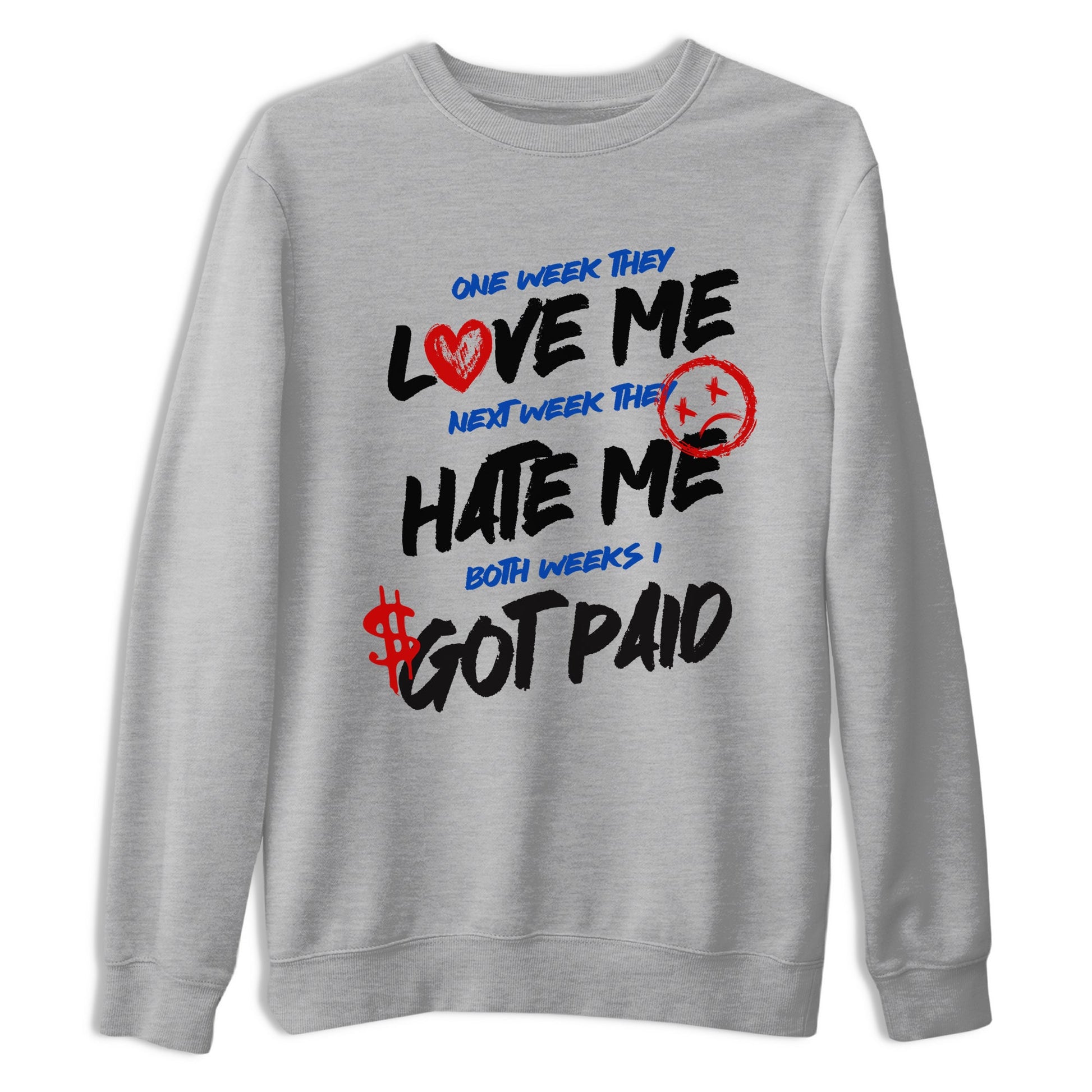 I Got Paid sneaker match t-shirt styled to complete your fit with the Air Jordan 4 Rare Air sneakers, shown in Heather Grey 2.