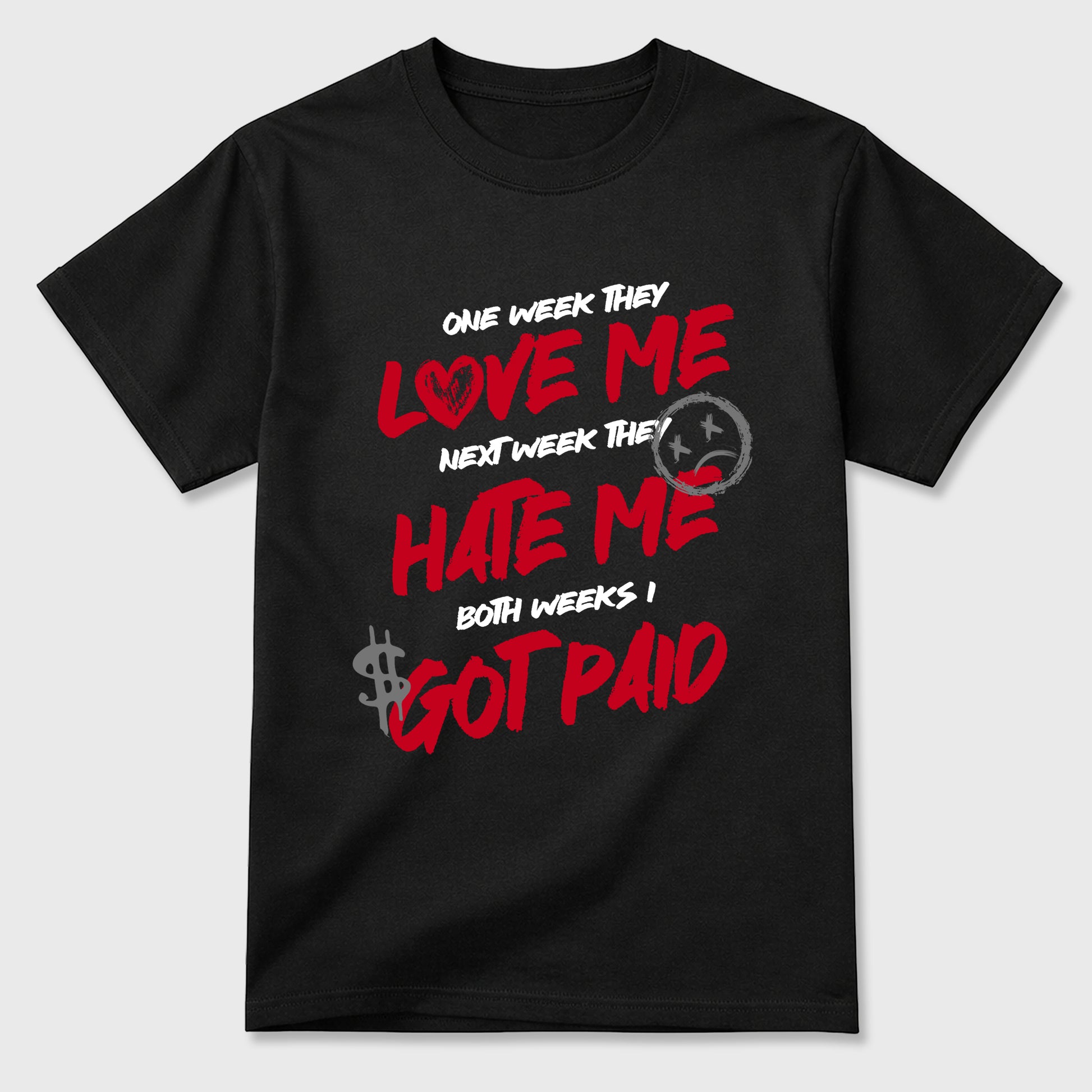 I Got Paid Graphic T-Shirt sneaker match tee designed for the Air Jordan 4 Toro Bravo, featuring coordinated color options for a perfect streetwear match. Black 2 shirt.
