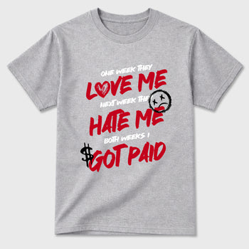 I Got Paid Graphic T-Shirt sneaker match tee designed for the Air Jordan 4 Toro Bravo, featuring coordinated color options for a perfect streetwear match. Heather Grey 2 shirt.